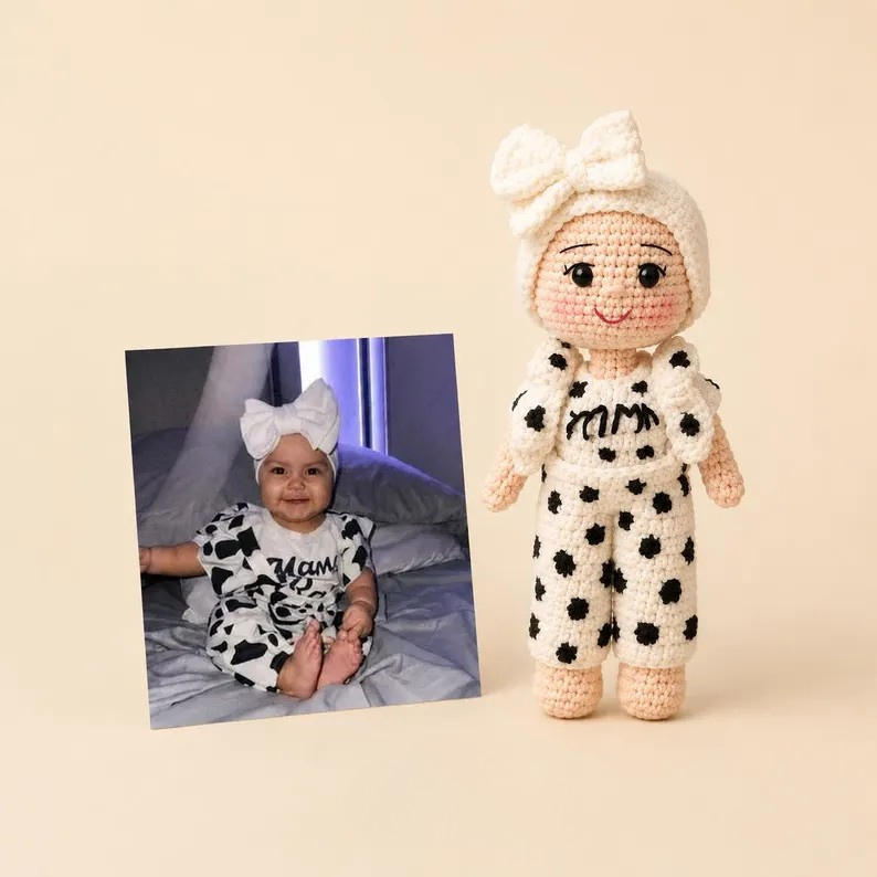 Personalized Crochet Doll From Photo – Custom Grandpa Keepsake Gift