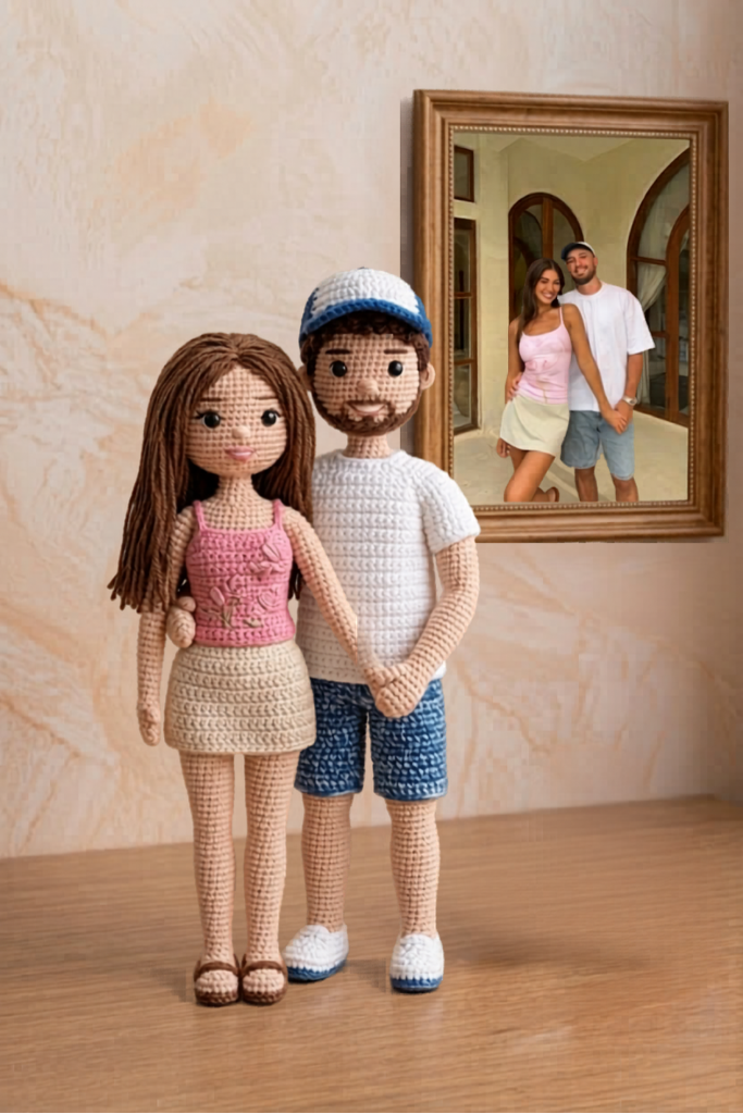 Personalized Wedding Crochet Dolls From Photo – Custom Couple Keepsake Gift