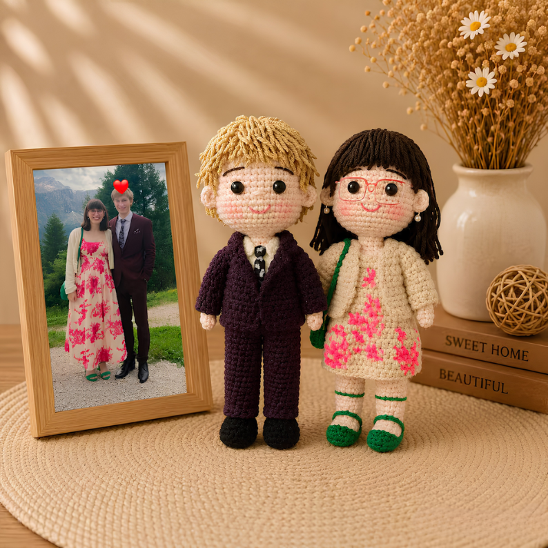 Personalized Crochet Portrait Doll – Handmade Custom Doll From Your Photo