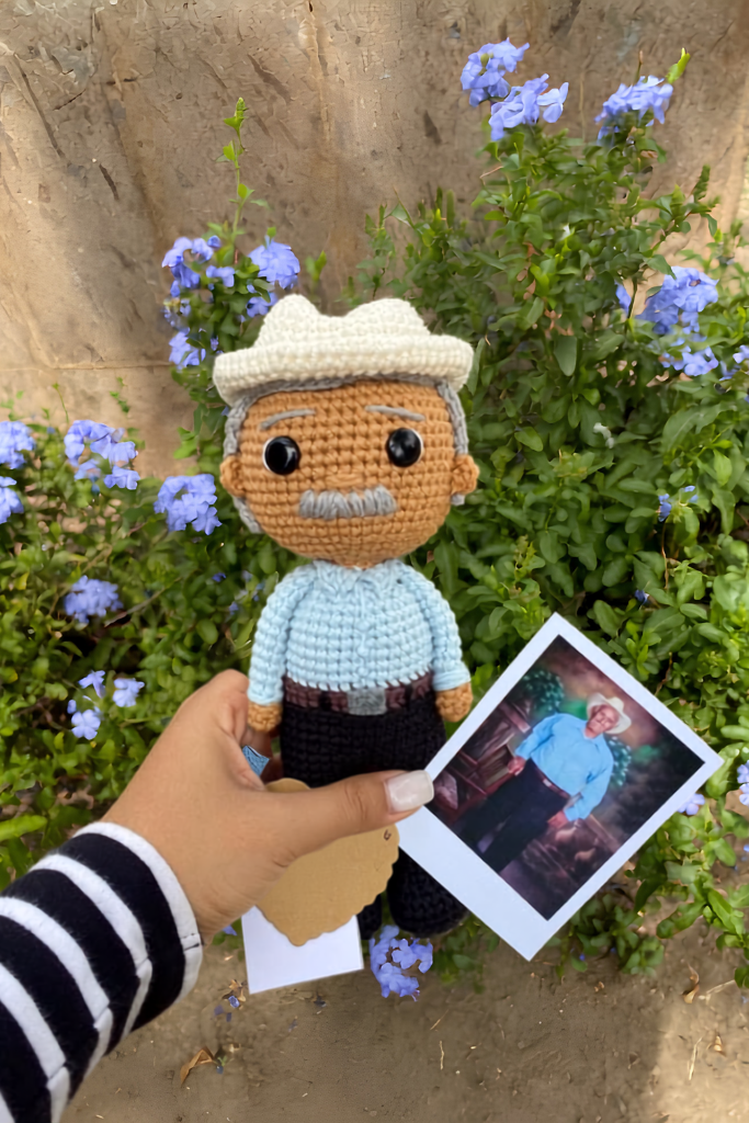 Personalized Crochet Doll Gift Box From Photo – Custom Handmade Keepsake Gift