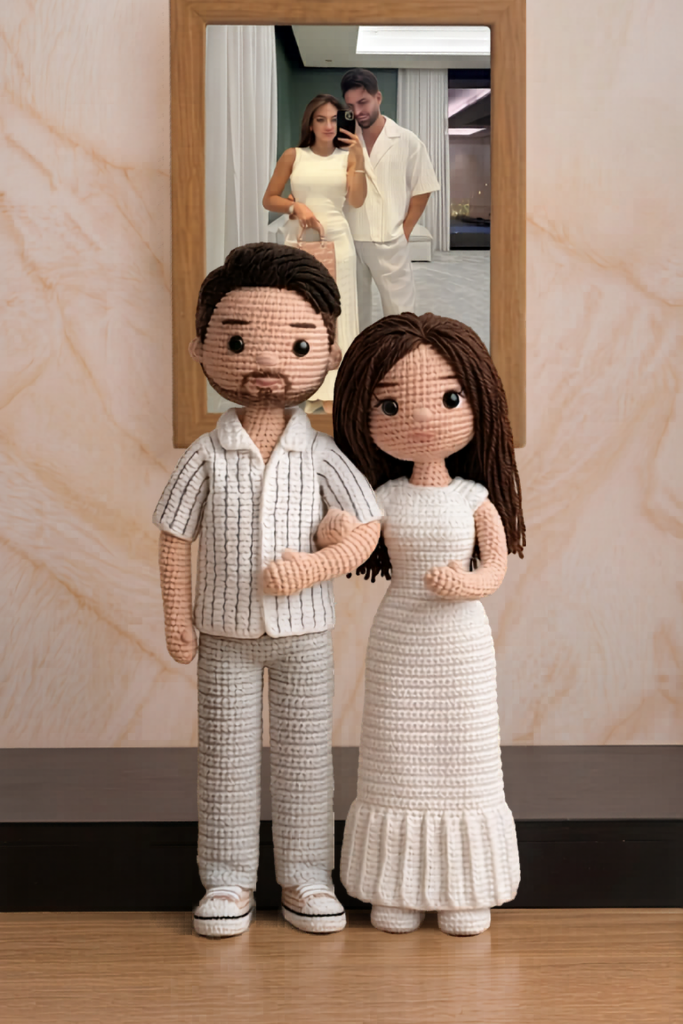 Personalized Wedding Crochet Dolls From Photo – Custom Couple Keepsake Gift