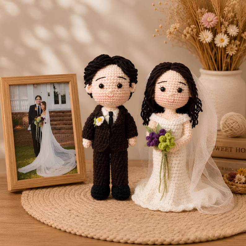 Personalized Crochet Portrait Doll – Handmade Custom Doll From Your Photo