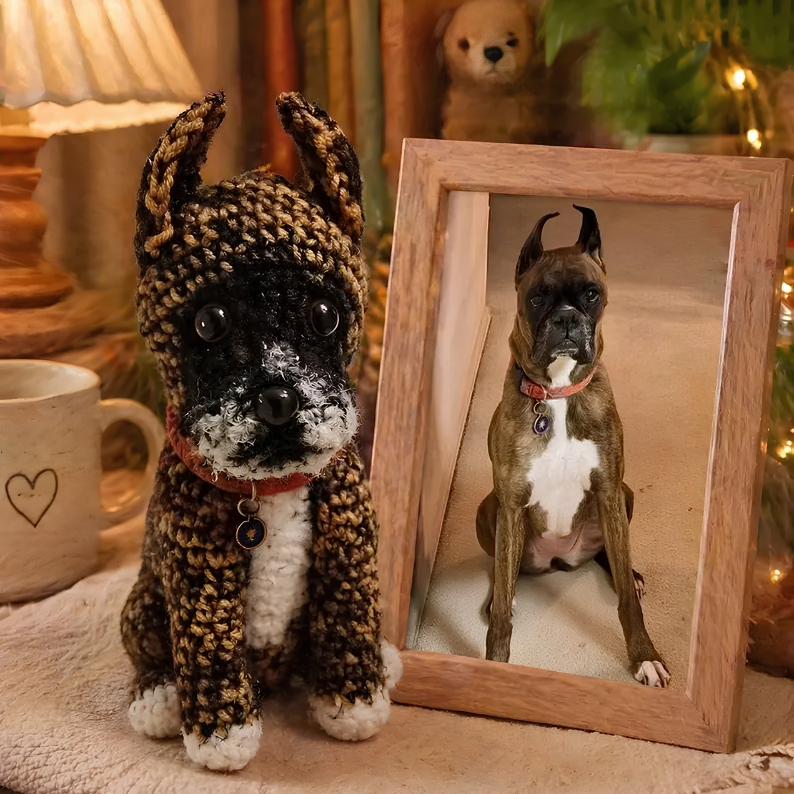 Personalized Crochet Cat From Photo – Custom Pet Keepsake Plush Gift