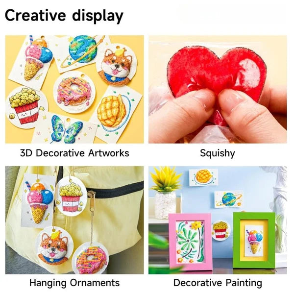 Magic Foam 3D Texture Painting Kit – 44-Piece Creative Art Set for Kids