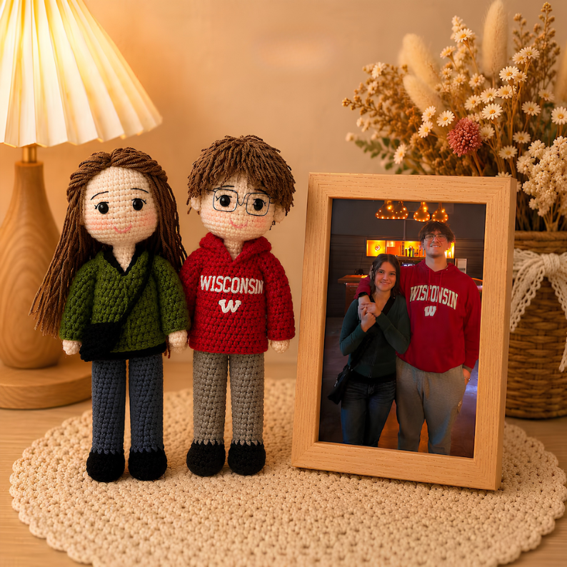 Personalized Crochet Portrait Doll – Handmade Custom Doll From Your Photo