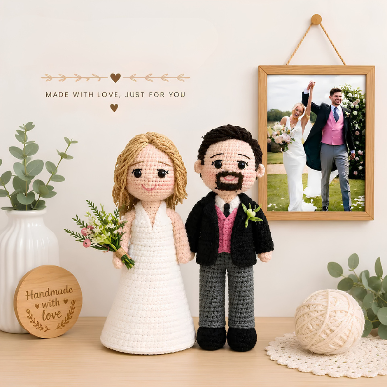 Personalized Crochet Portrait Doll – Handmade Custom Doll From Your Photo