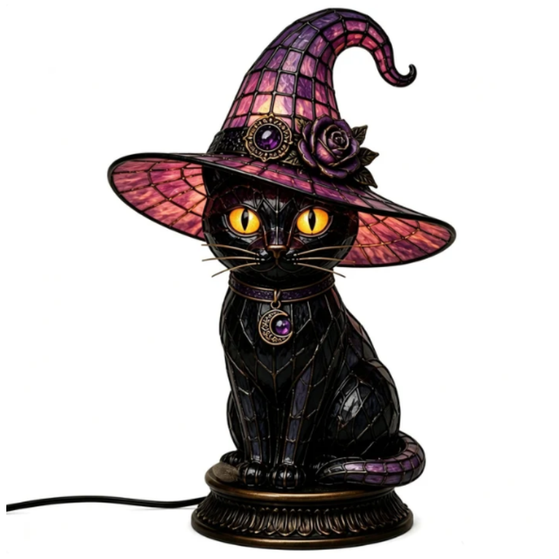 Witch & Cat Table Lamp
