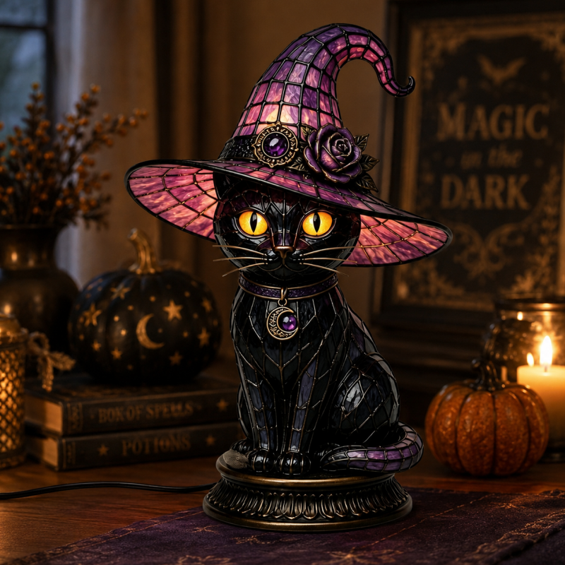 Witch & Cat Table Lamp