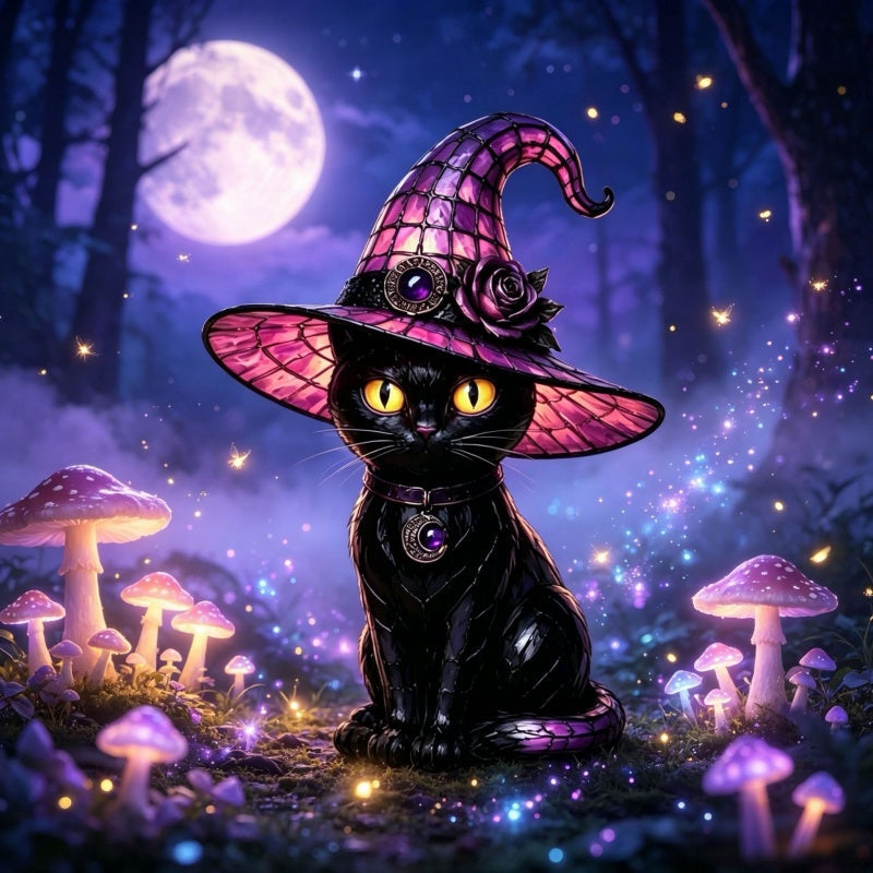 Witch & Cat Table Lamp
