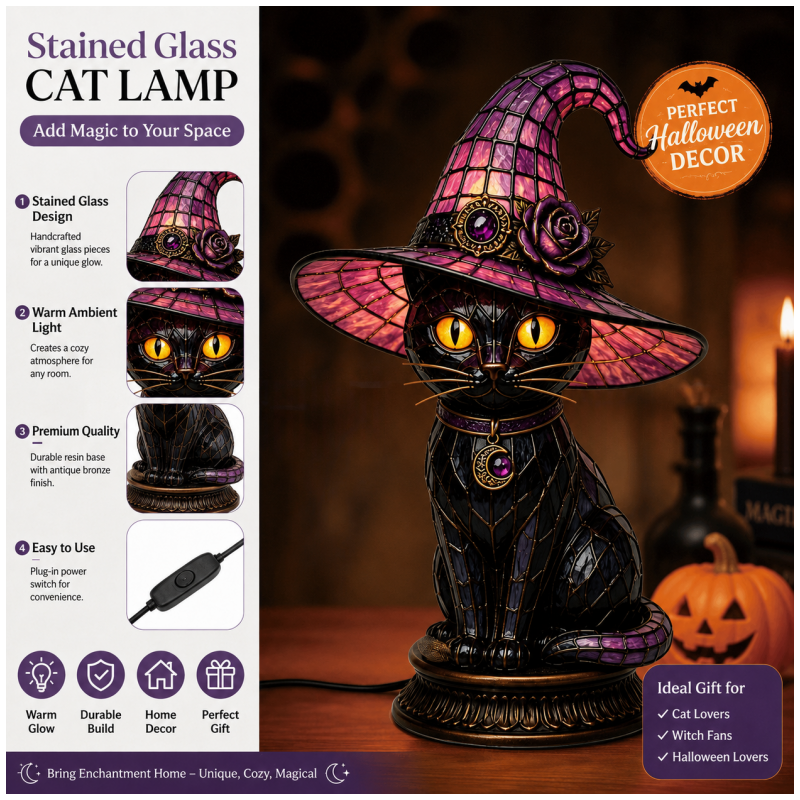 Witch & Cat Table Lamp