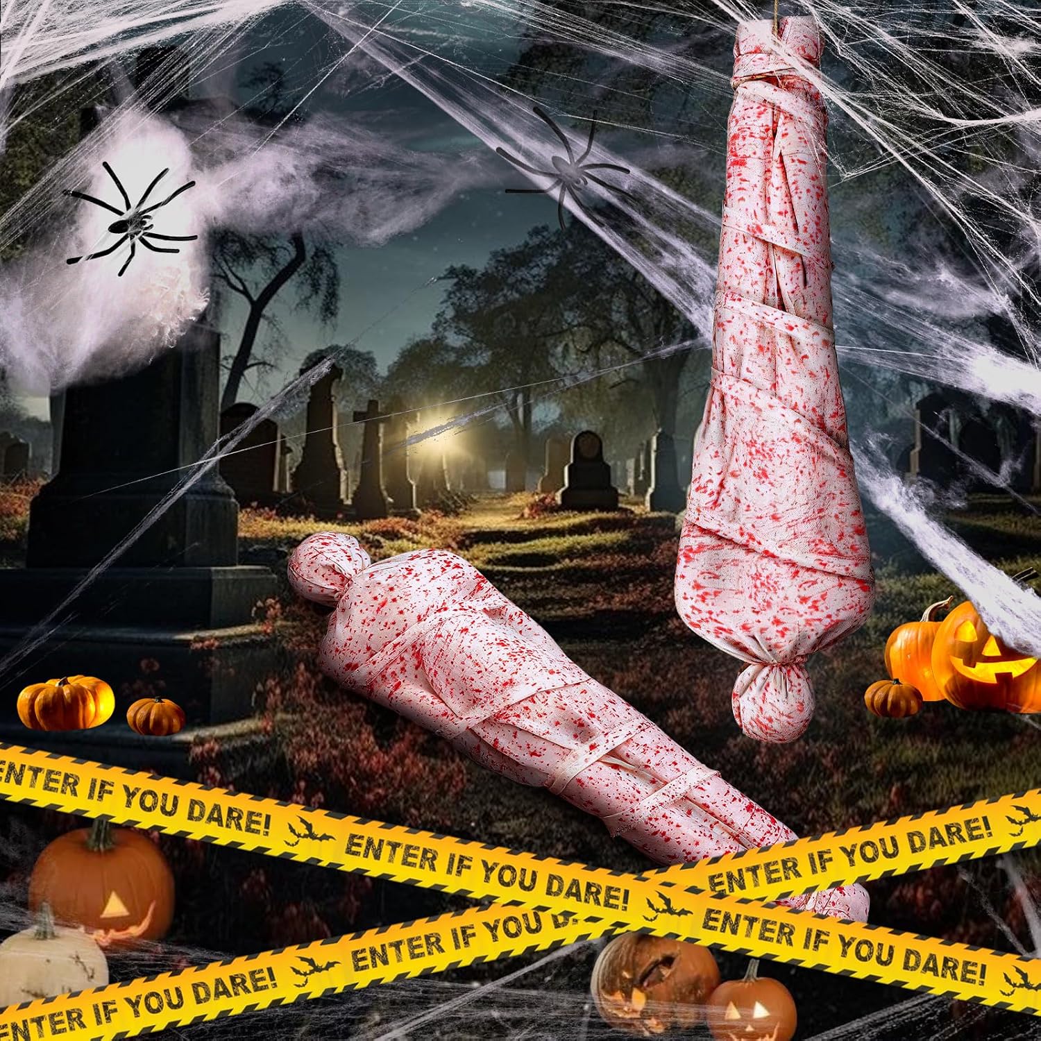 Hanging Corpse Dead Body Bags Props Halloween Decorations