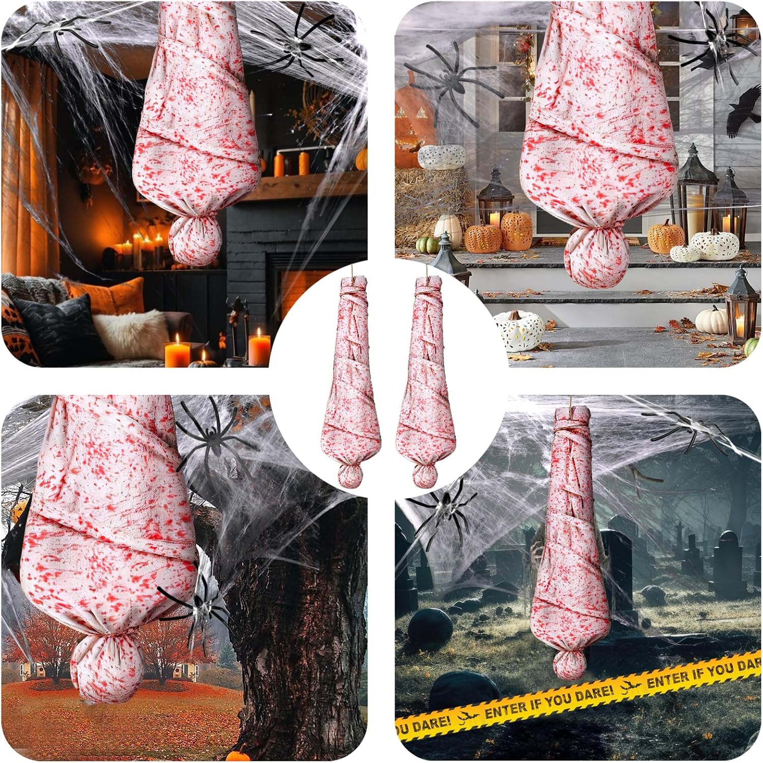 Hanging Corpse Dead Body Bags Props Halloween Decorations