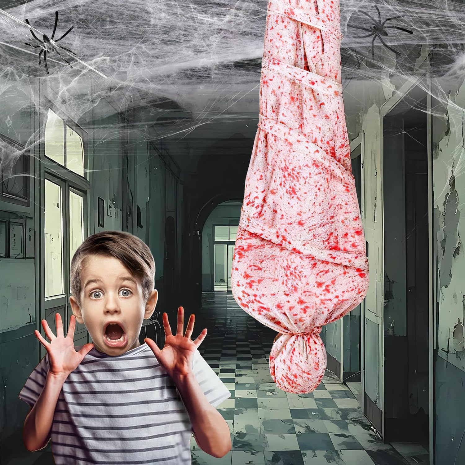 Hanging Corpse Dead Body Bags Props Halloween Decorations