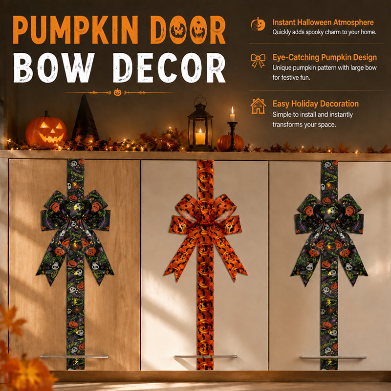 LED illuminated Halloween bow for cabinets