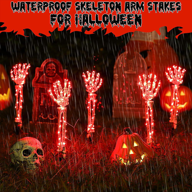 5 Pack Halloween Skeleton Arm Lights– 10FT Glowing LED Hands with 8 Modes