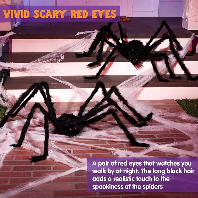 4 Packs Halloween Outdoor Decorations Spider Set