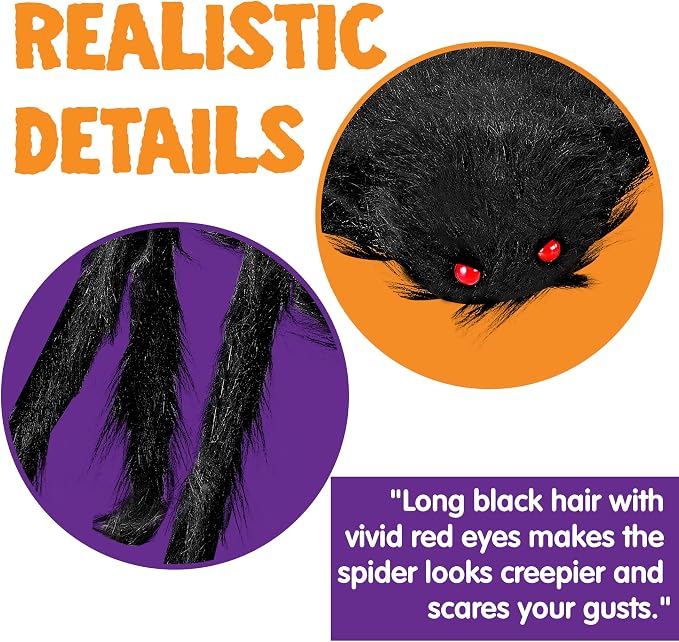 4 Packs Halloween Outdoor Decorations Spider Set