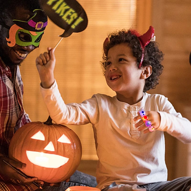 LED Light Halloween Glowing Ring 💍| Flashing Light‑Up Party Favor for Halloween Night👻