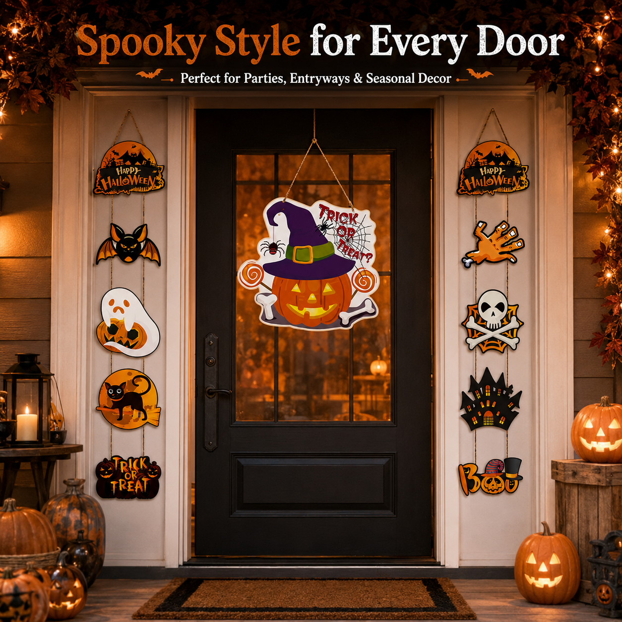 Halloween Trick-or-Treat Door Hanging Decoration