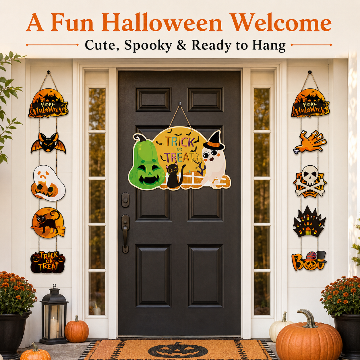 Halloween Trick-or-Treat Door Hanging Decoration