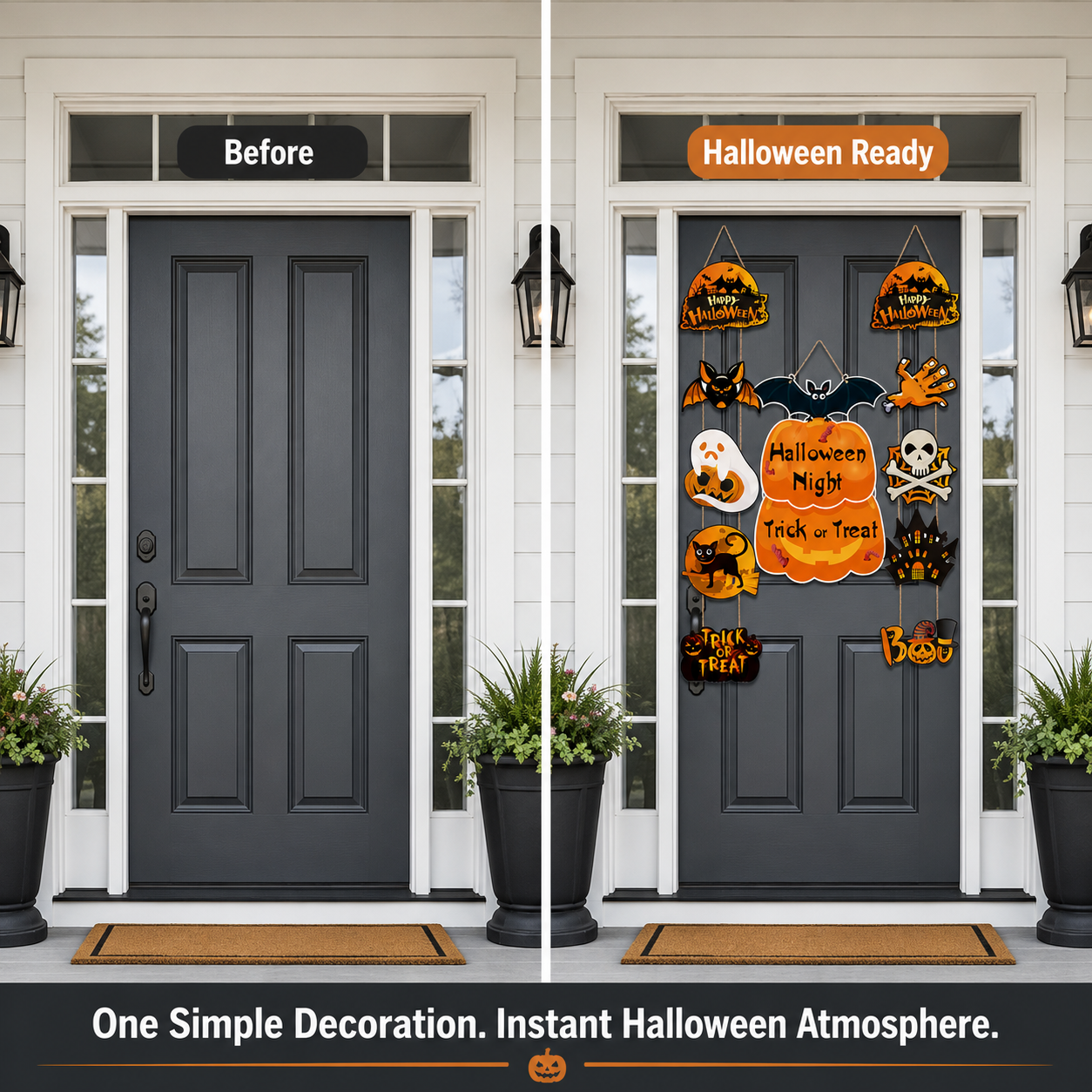 Halloween Trick-or-Treat Door Hanging Decoration