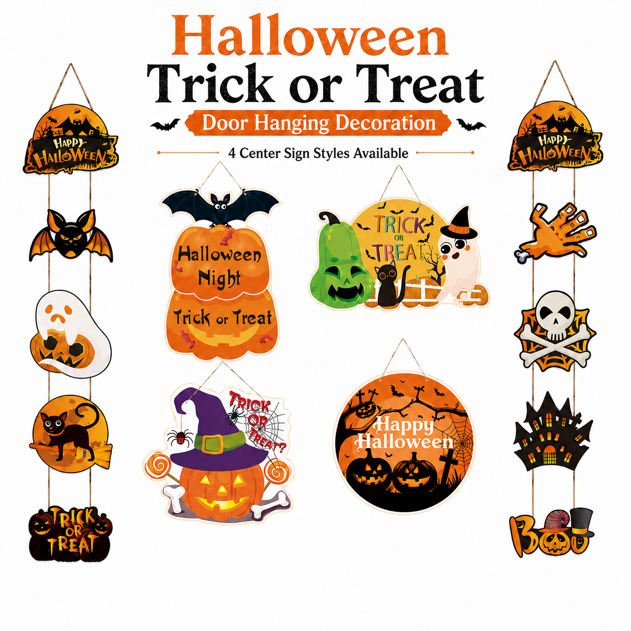 Halloween Trick-or-Treat Door Hanging Decoration