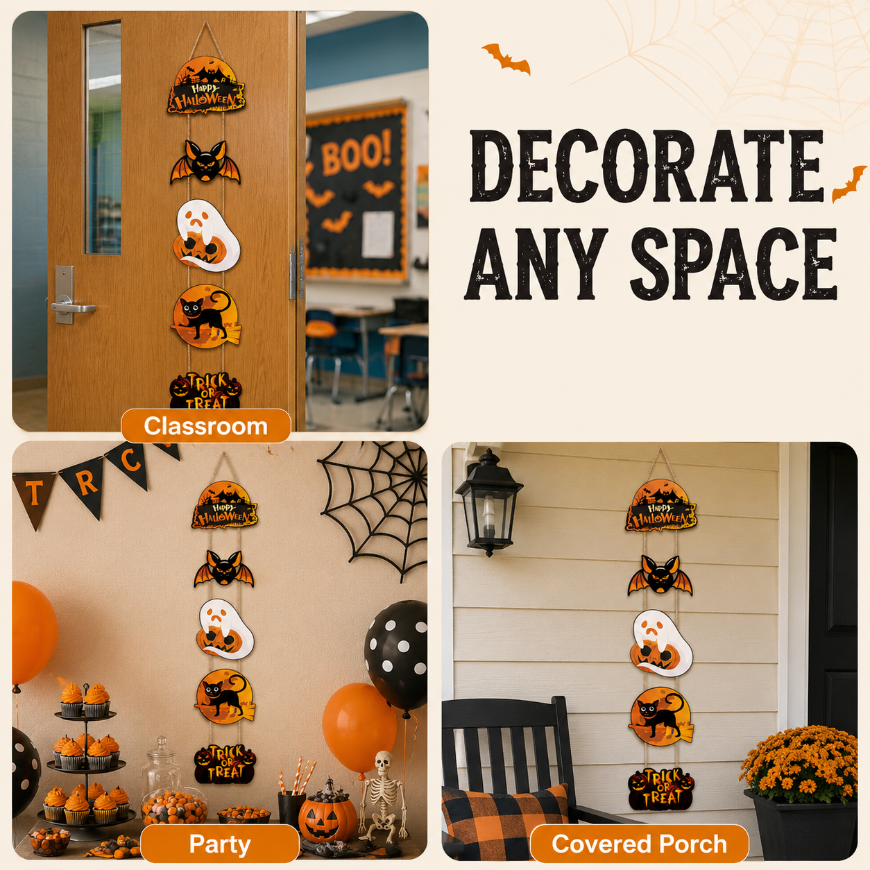 Halloween Trick-or-Treat Door Hanging Decoration