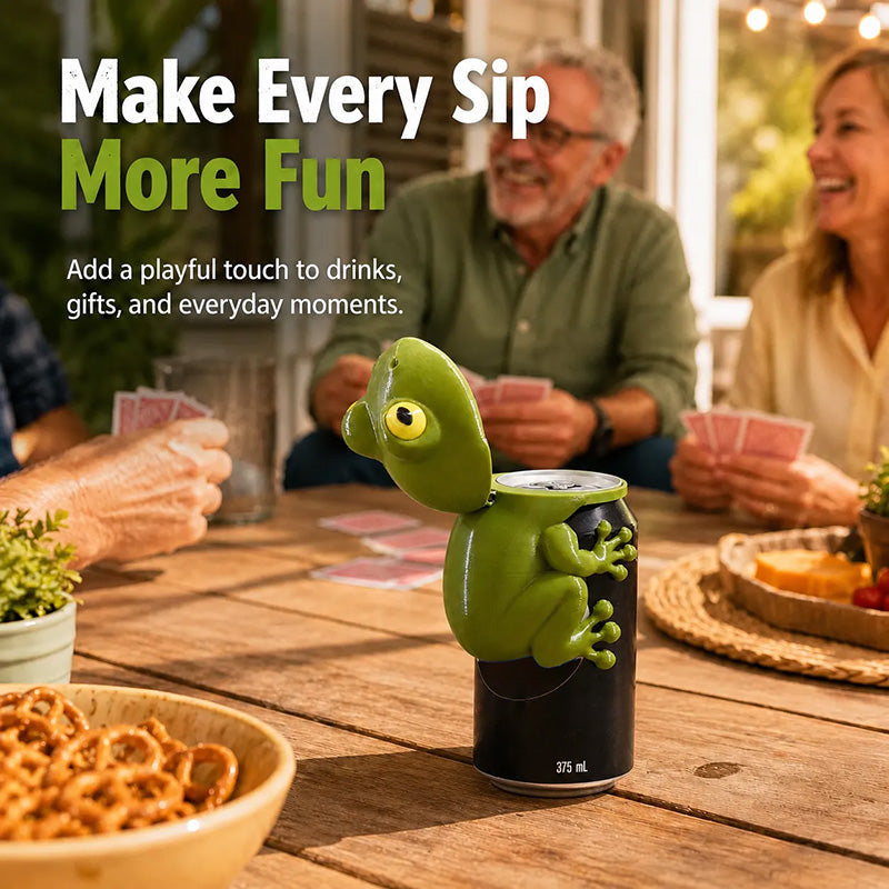 🐸Cute Frog Can Topper