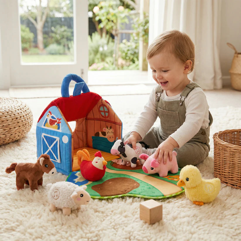 FarmFriends™ Musical Plush Barn Soft Interactive Farm Animal Toy for Babies & Toddlers