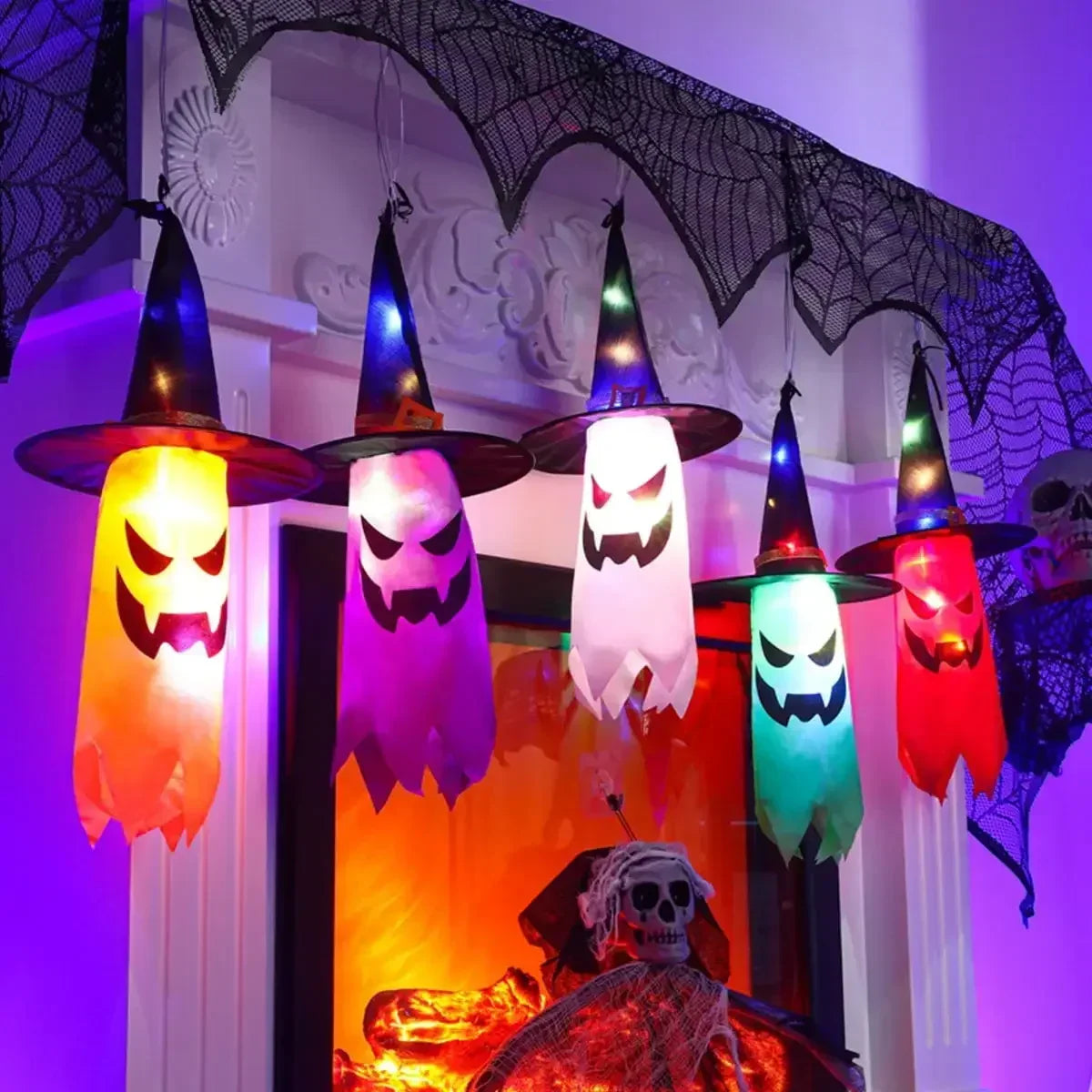Halloween Witch Hat String Lights