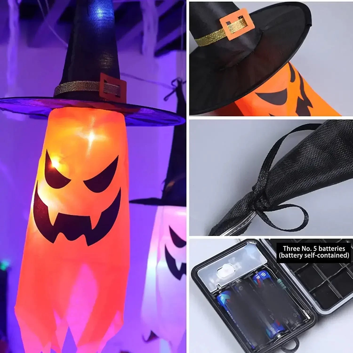 Halloween Witch Hat String Lights