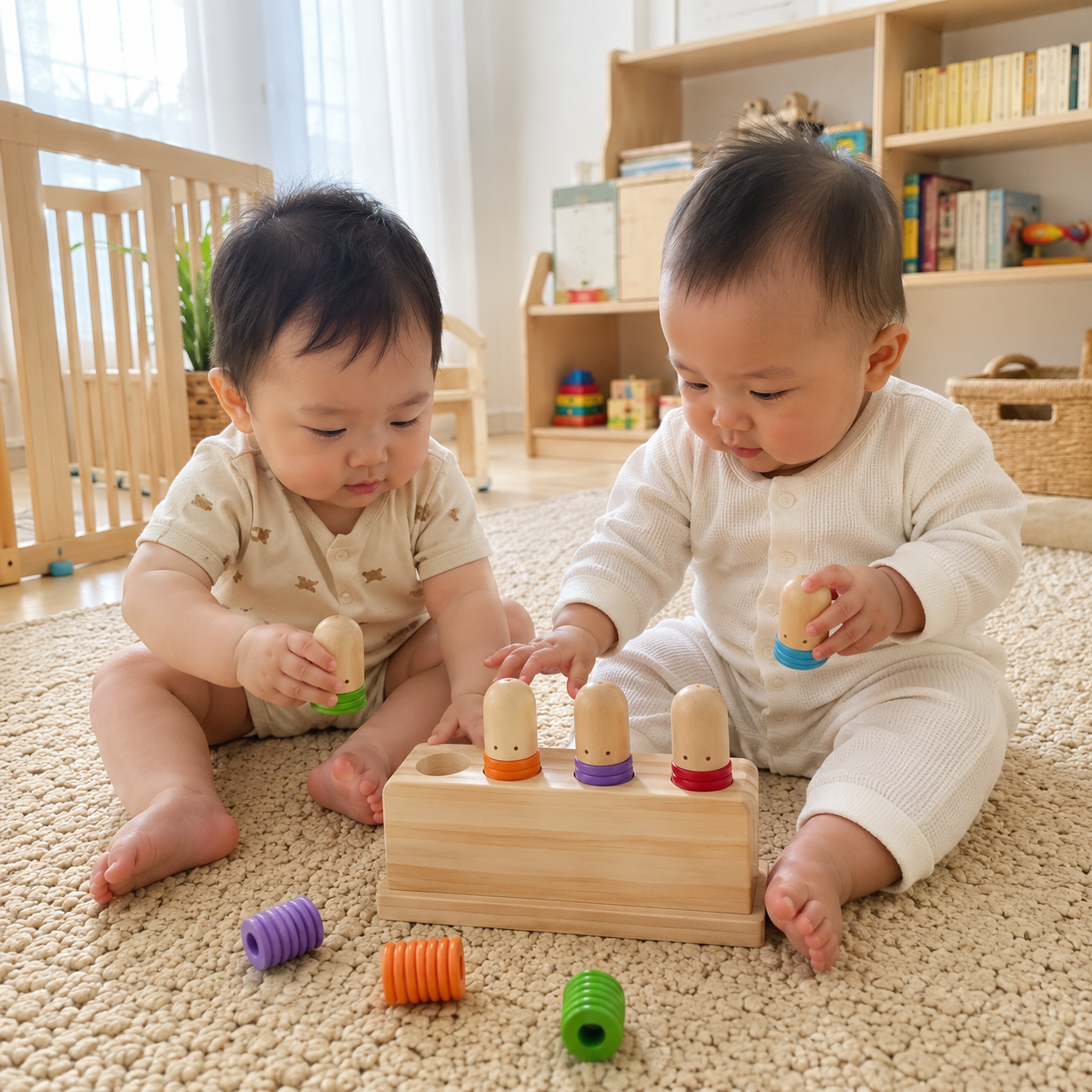 Montessori Color Matching Peg Board – Fine Motor Learning Toy for Babies & Toddlers
