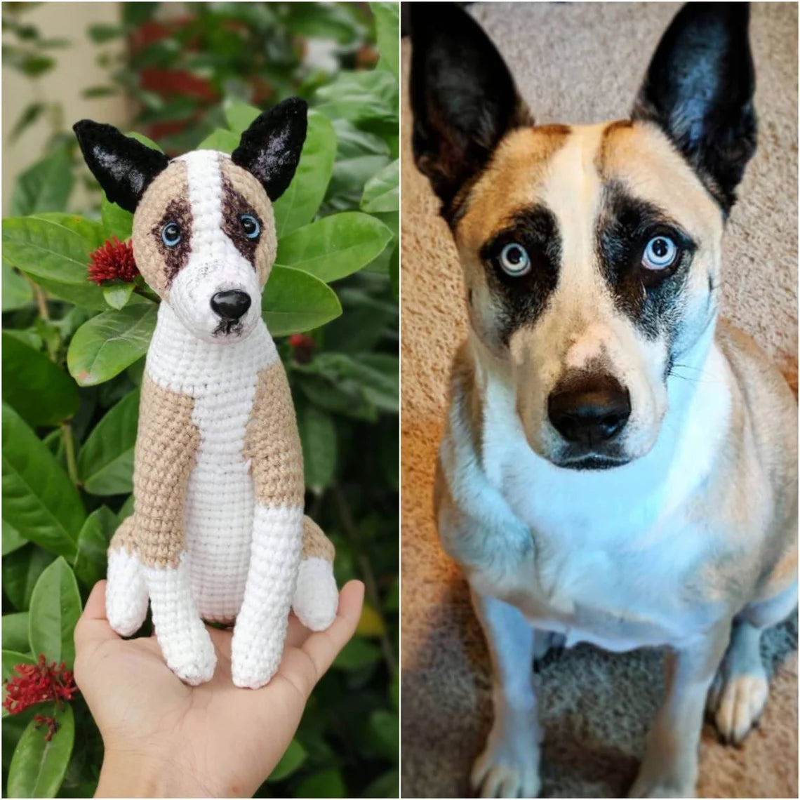 Personalized Crochet Dog From Photo – Custom Pet Keepsake Plush