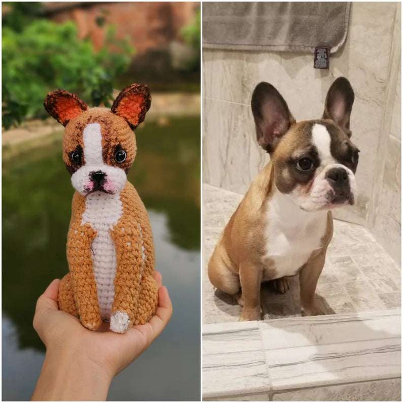 Personalized Crochet Dog From Photo – Custom Pet Keepsake Plush