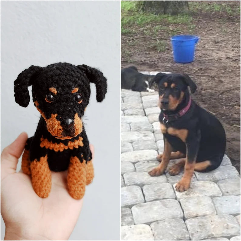 Personalized Crochet Dog From Photo – Custom Pet Keepsake Plush
