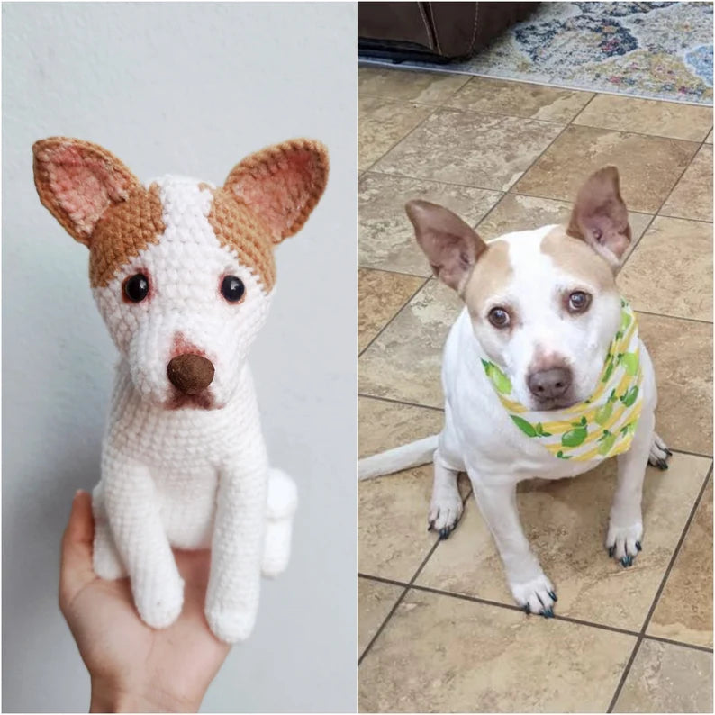 Personalized Crochet Dog From Photo – Custom Pet Keepsake Plush