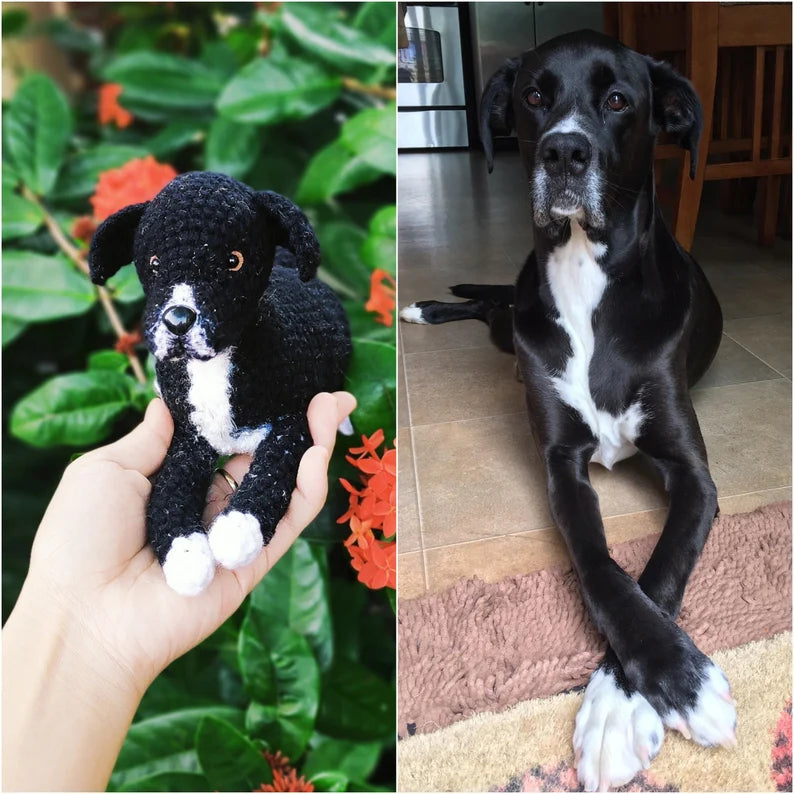 Personalized Crochet Dog From Photo – Custom Pet Keepsake Plush