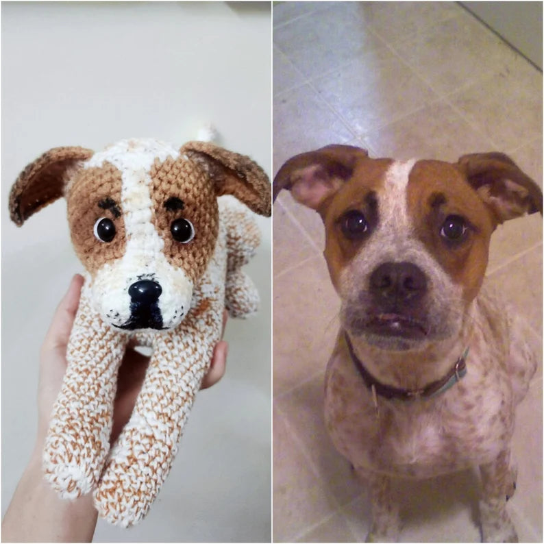 Personalized Crochet Dog From Photo – Custom Pet Keepsake Plush