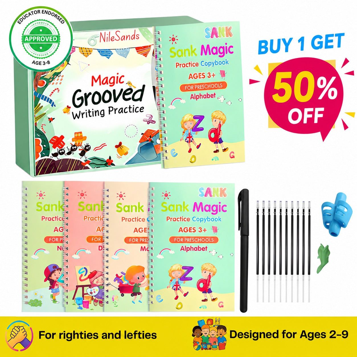 Magic Practice Copybook Set — Write, Trace & Learn Through Play