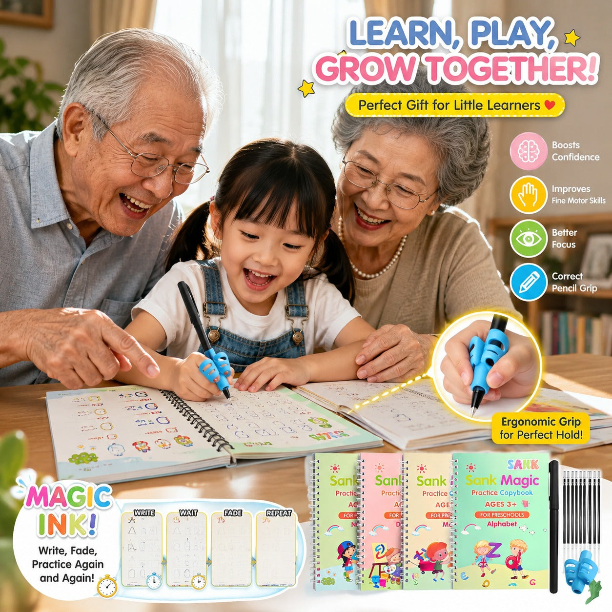 Magic Practice Copybook Set — Write, Trace & Learn Through Play