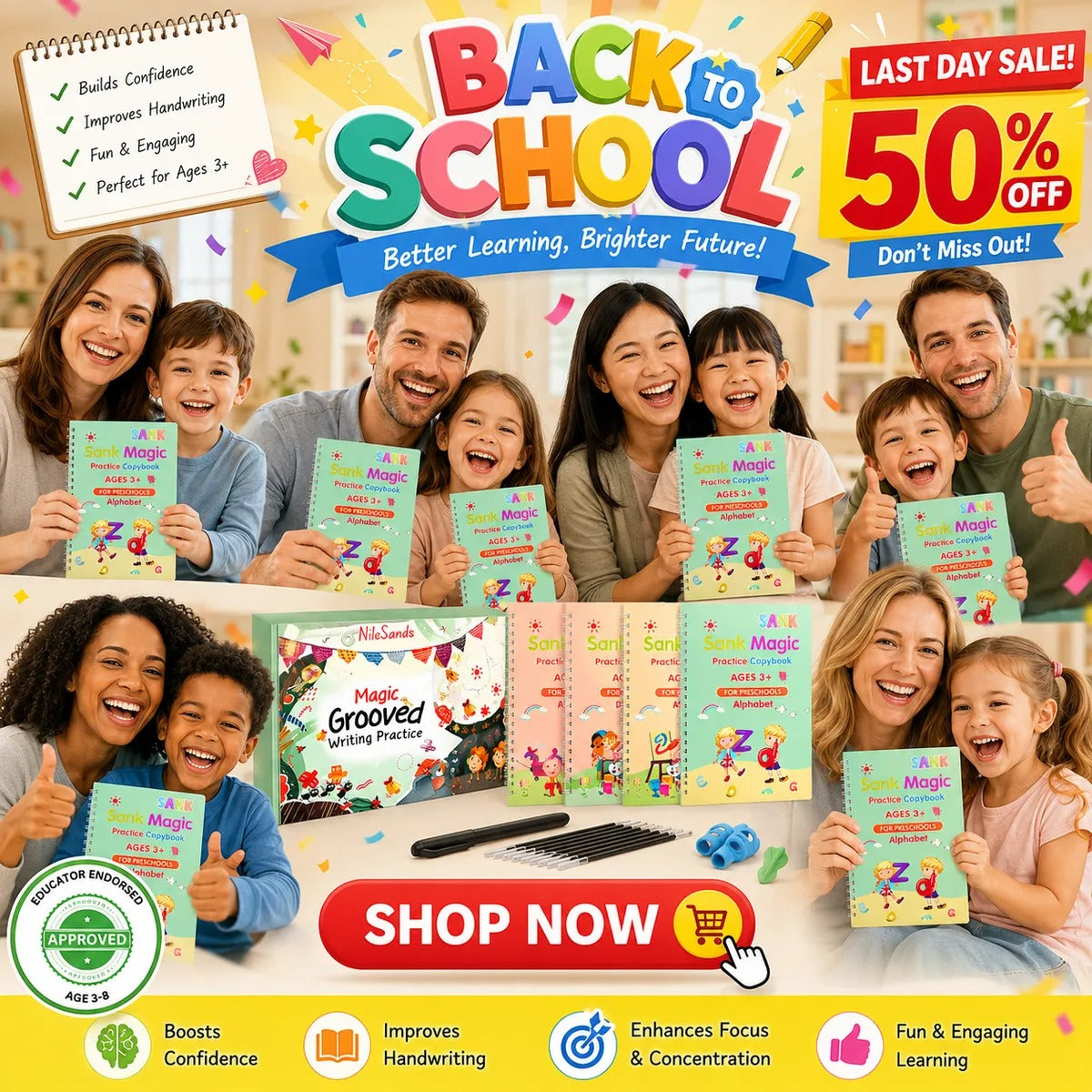 Magic Practice Copybook Set — Write, Trace & Learn Through Play