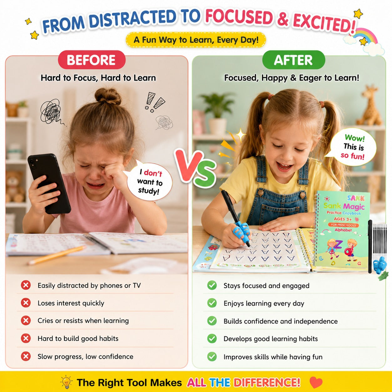 Magic Practice Copybook Set — Write, Trace & Learn Through Play